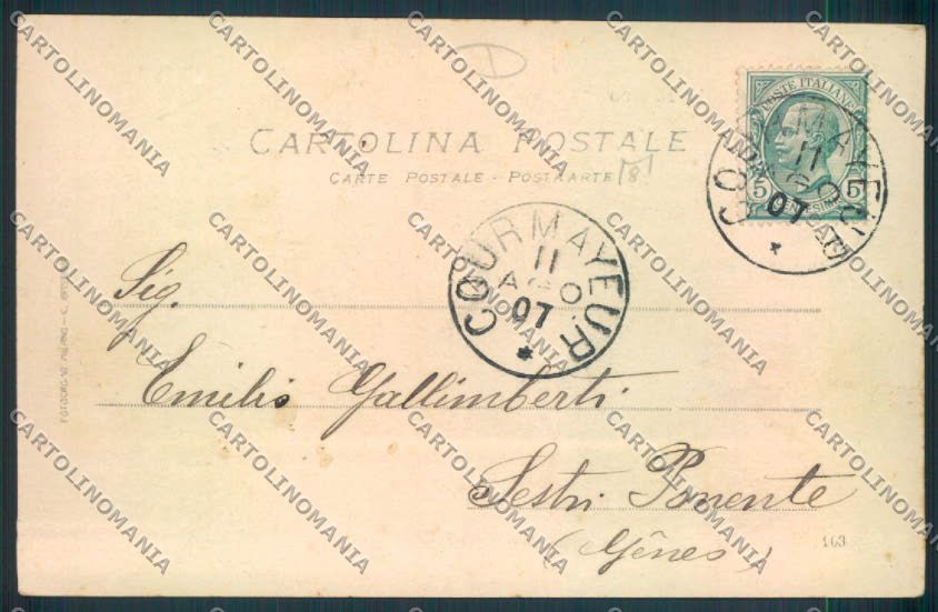 Aosta Monte Bianco Osservatorio Janssen cartolina MQ5161 – retro