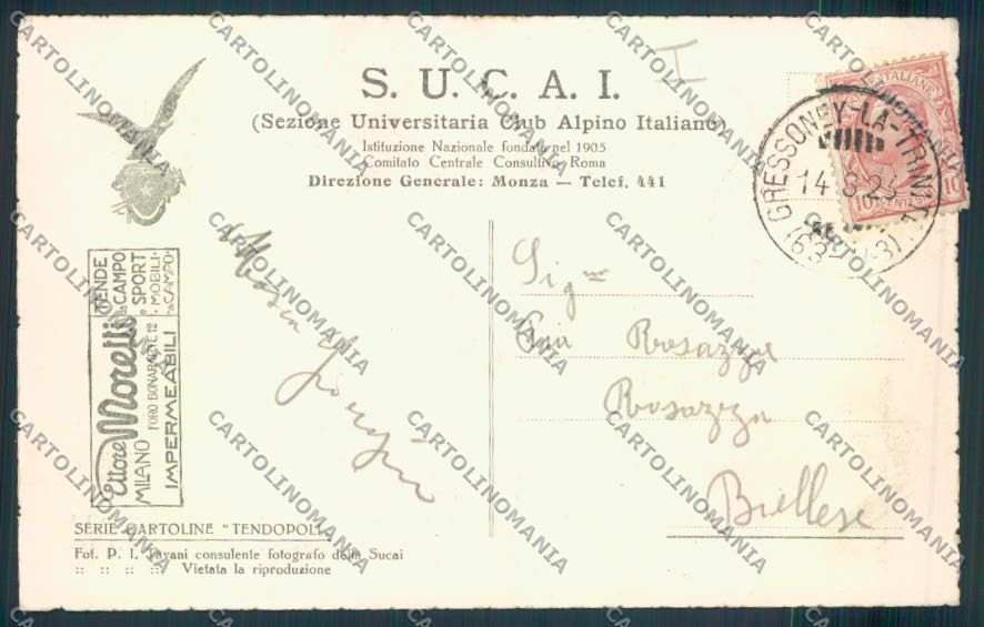 Milano Monza Sezione Universitaria CAI cartolina MQ5176 – retro