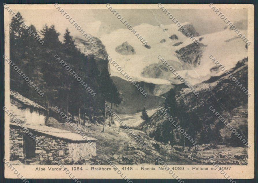 Aosta Champoluc Alpe Varda PIEGA FG cartolina MQ5179 – fronte
