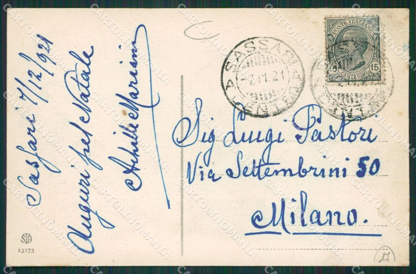 Sassari Costumi Sardi Ballo cartolina MQ5212 – retro