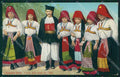 Nuoro Ollolai Costumi Sardi Ballo cartolina MQ5221 – fronte