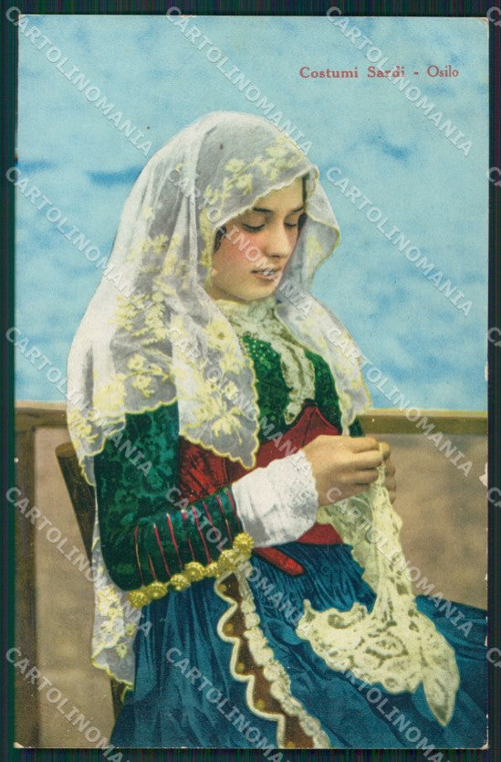 Sassari Osilo Costumi Sardi cartolina MQ5222 – fronte