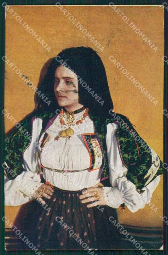 Nuoro Oliena Costumi Sardi MACCHIE cartolina MQ5223 – fronte