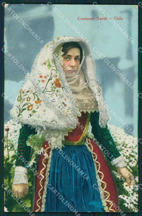 Sassari Osilo Costumi Sardi cartolina MQ5224 – fronte