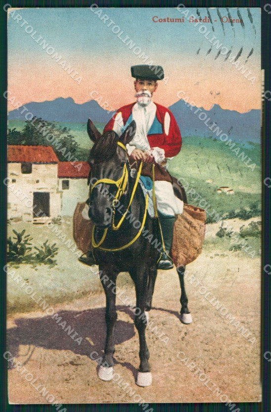 Nuoro Oliena Costumi Sardi cartolina MQ5237 – fronte