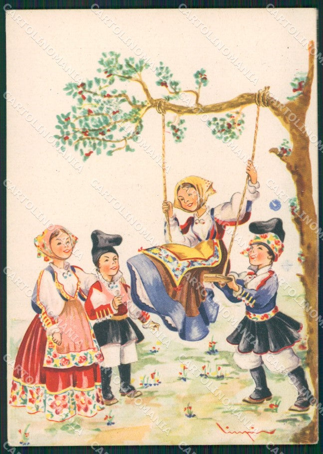 Nuoro Orgosolo Costumi Sardi Linpi FG cartolina MQ5267 – fronte