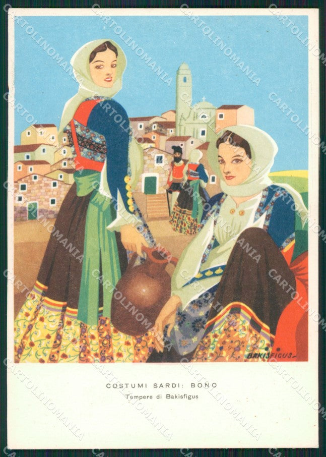 Sassari Bono Costumi Sardi Bakisfigus FG cartolina MQ5287 – fronte