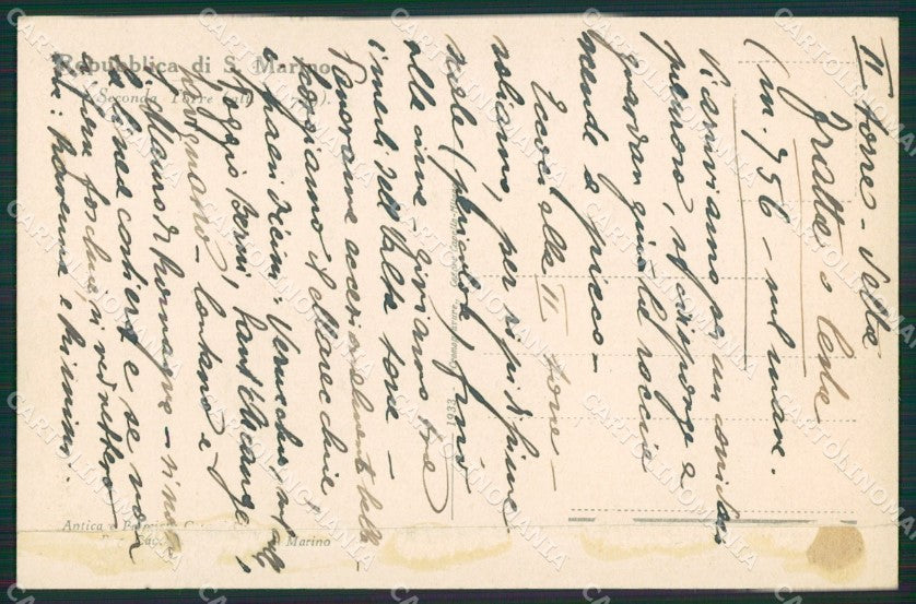 San Marino PIEGATA cartolina MQ5313 – retro