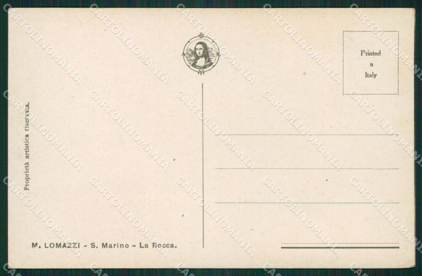 San Marino Lomazzi cartolina MQ5354 – retro