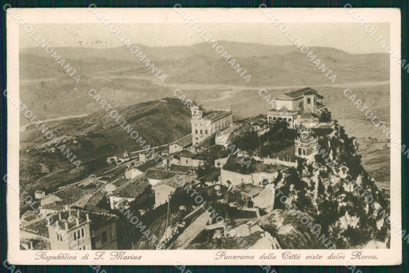 San Marino PIEGATA ABRASA cartolina MQ5383 – fronte
