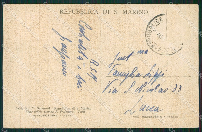 San Marino cartolina MQ5394 – retro