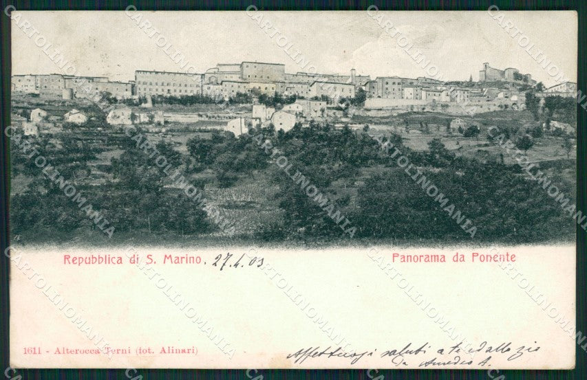 San Marino Alterocca 1611 cartolina MQ5395 – fronte