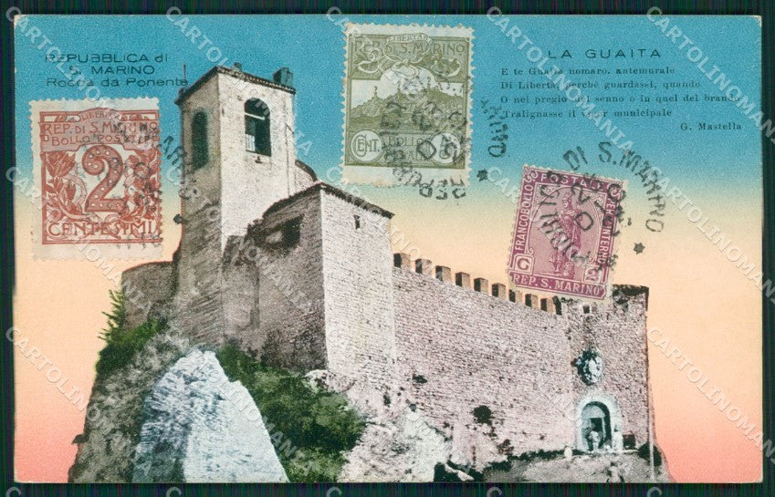 San Marino La Guaita Mastella cartolina MQ5396 – fronte