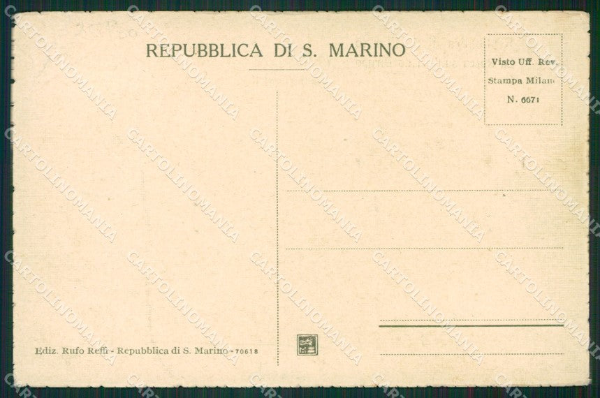 San Marino PIEGA cartolina MQ5401 – retro