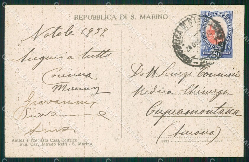 San Marino cartolina MQ5407 – retro