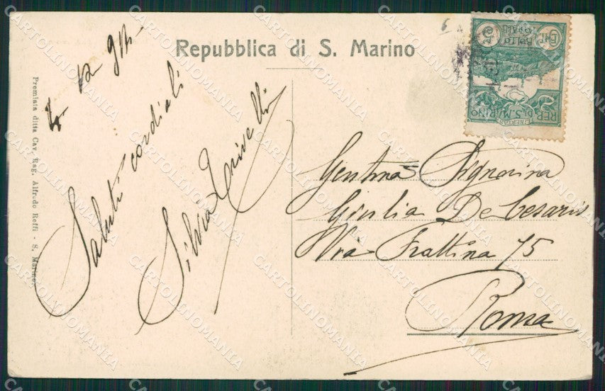 San Marino PIEGHINA cartolina MQ5411 – retro