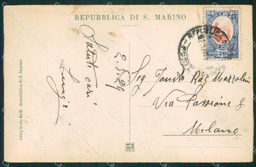 San Marino La Guaita Mastella cartolina MQ5421 – retro