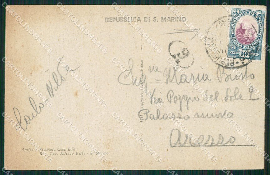 San Marino PIEGA cartolina MQ5423 – retro