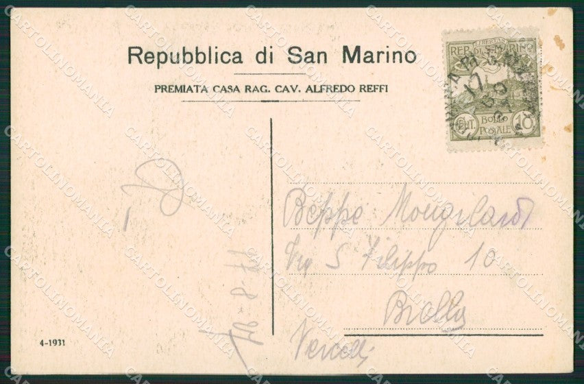 San Marino Palazzo del Governo cartolina MQ5429 – retro