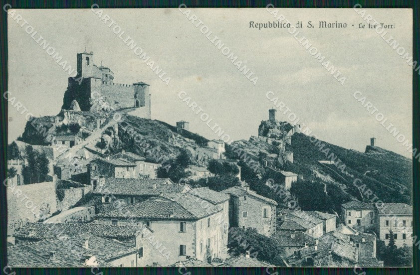 San Marino LEGGERMENTE SCOLLATA cartolina MQ5432 – fronte