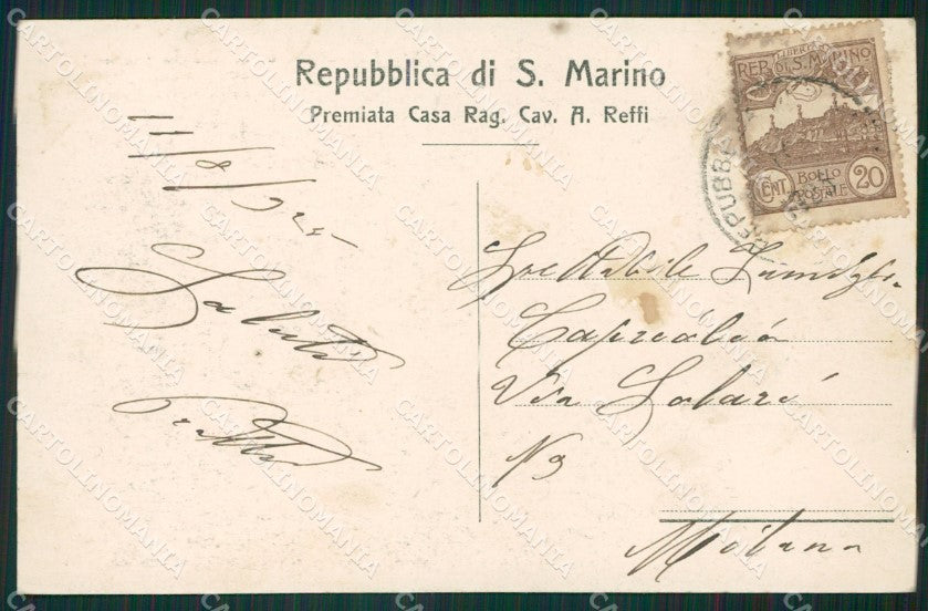San Marino LEGGERMENTE SCOLLATA cartolina MQ5432 – retro