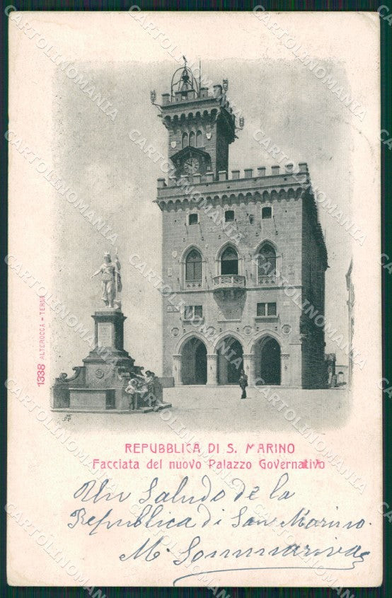San Marino Alterocca 1338 Palazzo Governativo cartolina MQ5440 – fronte