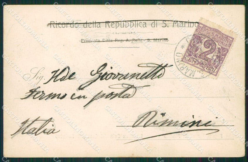 San Marino cartolina MQ5445 – retro
