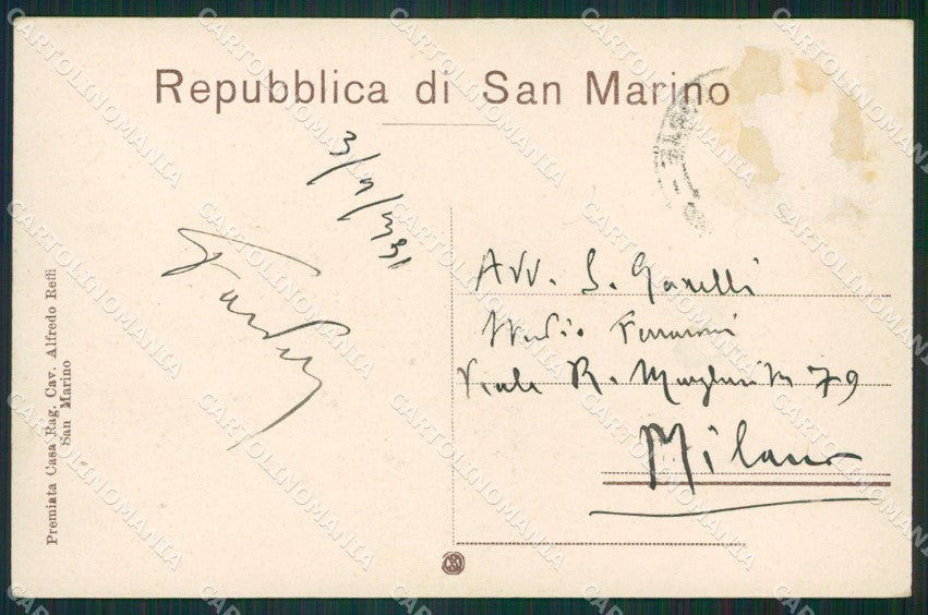 San Marino ABRASA cartolina MQ5453 – retro