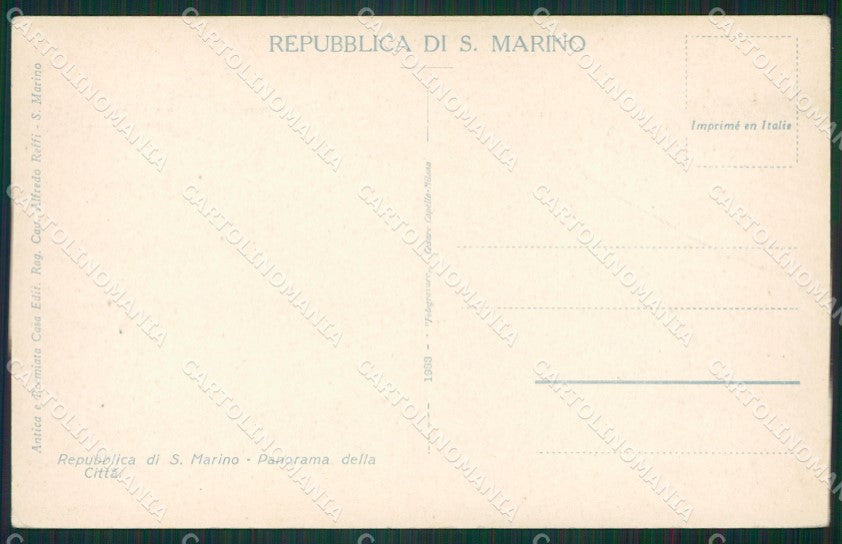 San Marino Chiaro di Luna PIEGA cartolina MQ5455 – retro
