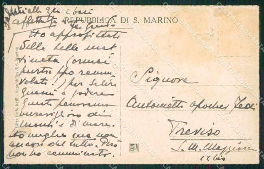 San Marino MACCHIE cartolina MQ5484 – retro