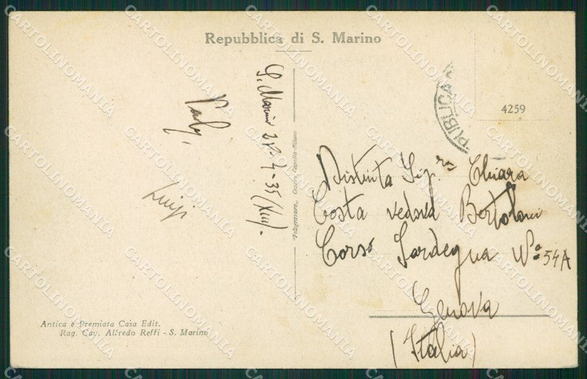 San Marino cartolina MQ5487 – retro