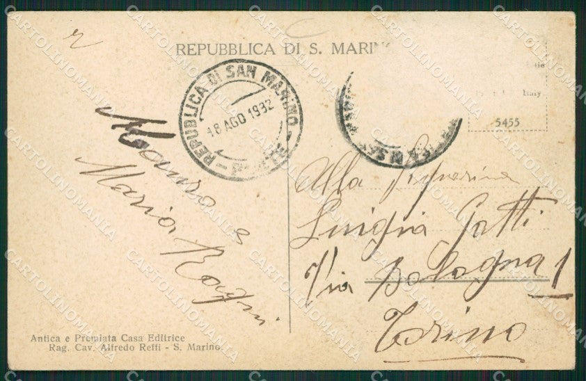San Marino MACCHIA ABRASA cartolina MQ5491 – retro