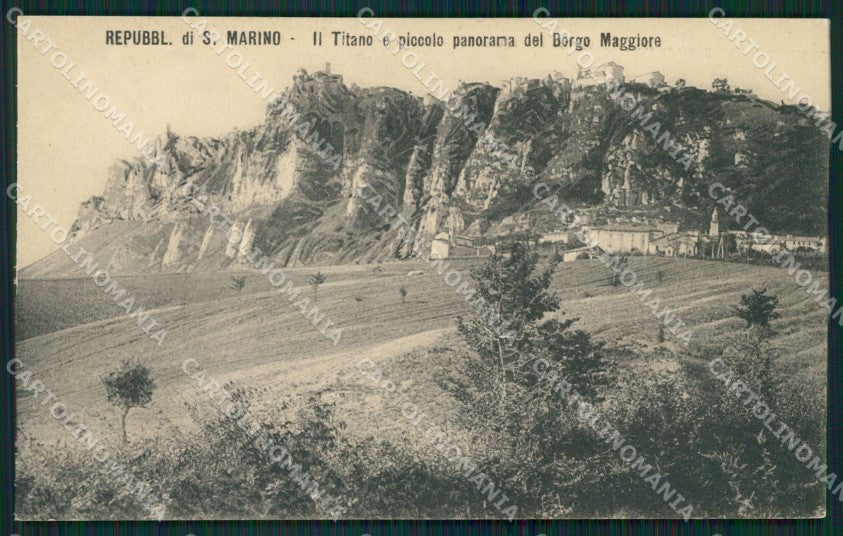San Marino Borgo Maggiore Monte Titano cartolina MQ5495 – fronte