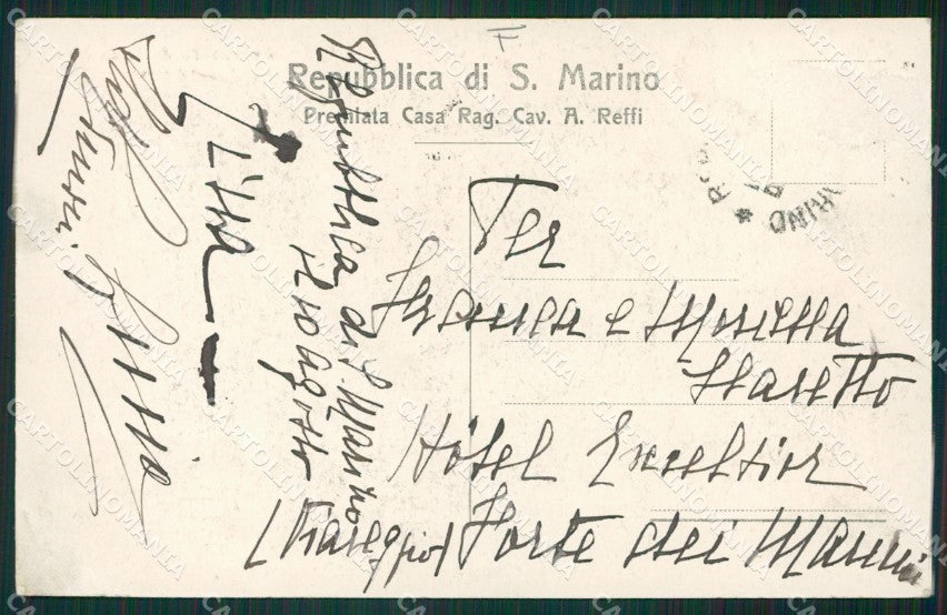 San Marino PIEGA ABRASA cartolina MQ5517 – retro
