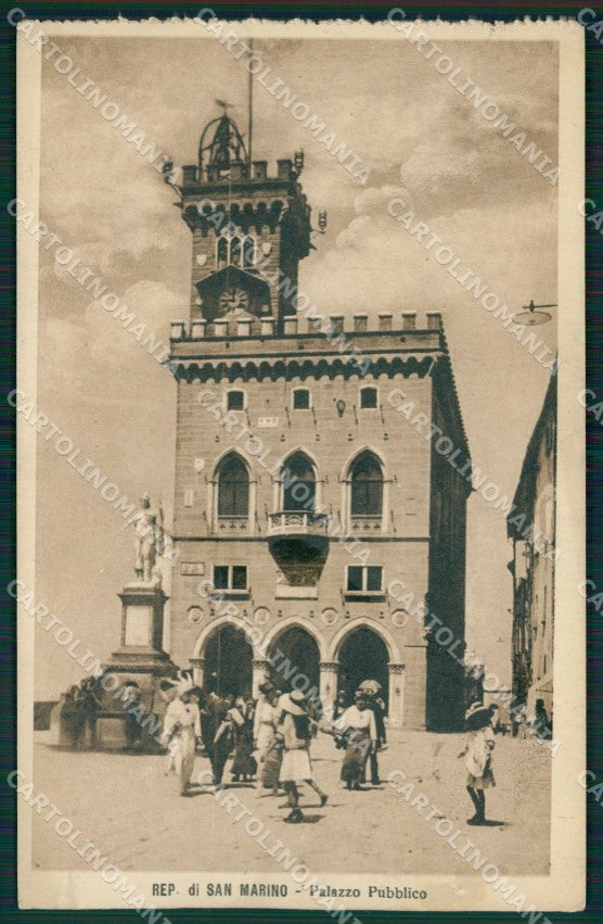 San Marino Palazzo Pubblico PIEGHINA cartolina MQ5518 – fronte