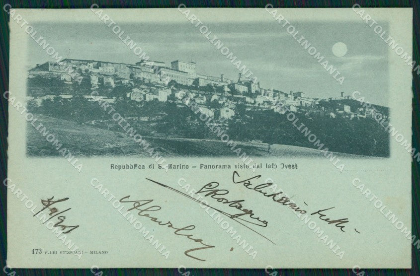 San Marino Chiaro di Luna cartolina MQ5521 – fronte