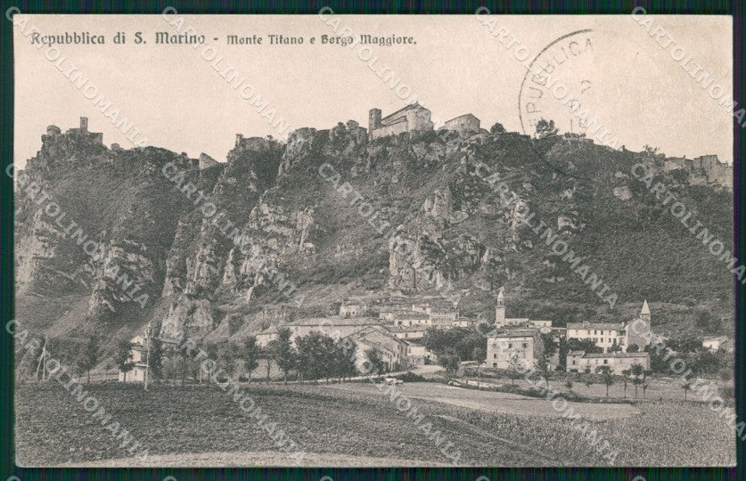 San Marino Borgo Maggiore Monte Titano cartolina MQ5544 – fronte