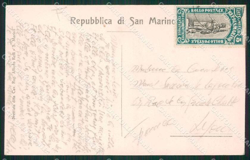 San Marino Borgo Maggiore Monte Titano cartolina MQ5544 – retro