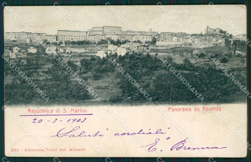 San Marino Alterocca 1611 PIEGHINE cartolina MQ5547 – fronte