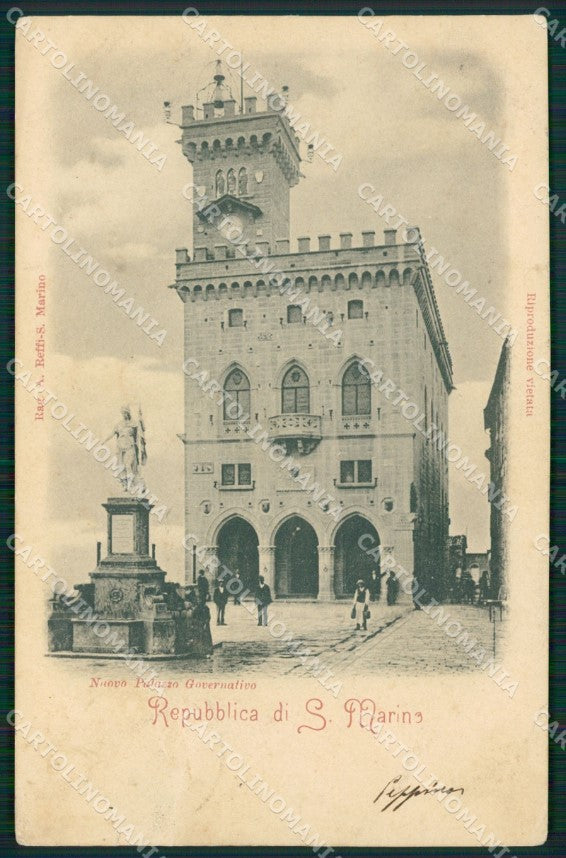 San Marino Palazzo Governativo ABRASA STRAPPINO PIEGA cartolina MQ5556 – fronte