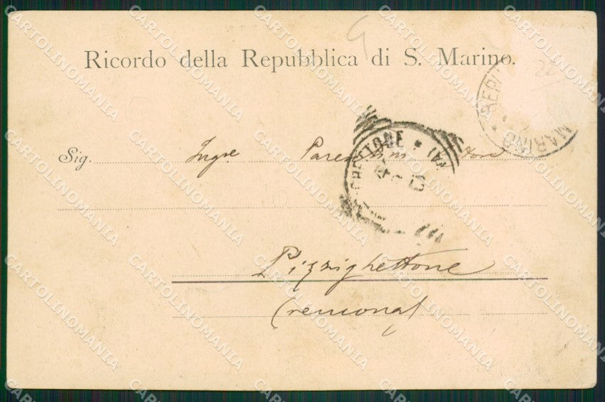 San Marino Palazzo Governativo ABRASA STRAPPINO PIEGA cartolina MQ5556 – retro