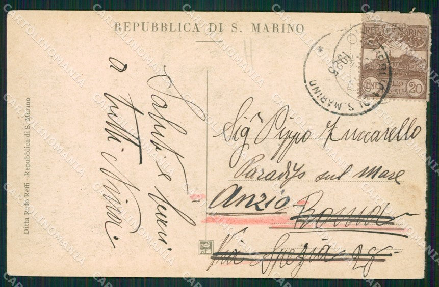 San Marino Palazzo Pubblico PIEGA cartolina MQ5593 – retro