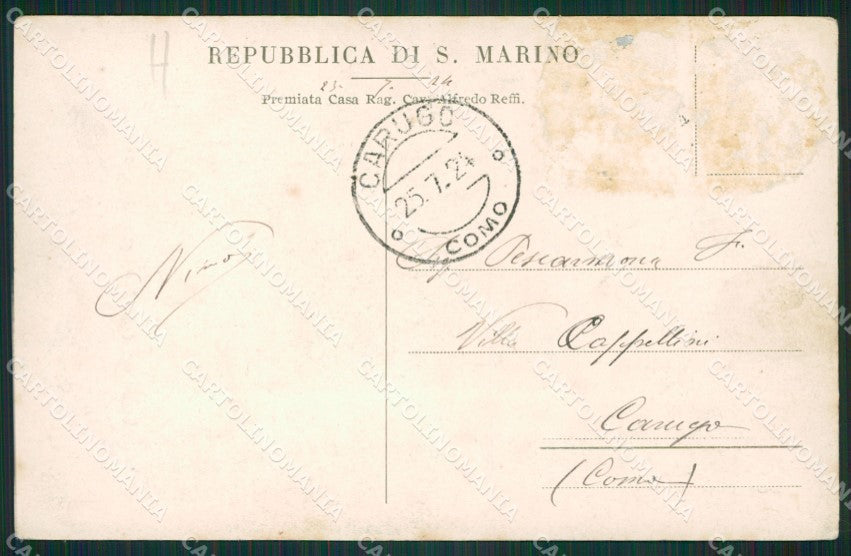 San Marino Mappa cartolina MQ5600 – retro