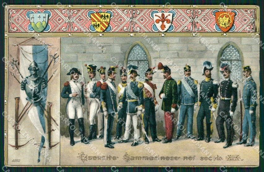 San Marino Esercito Sanmarinese PIEGATA cartolina MQ5603 – fronte