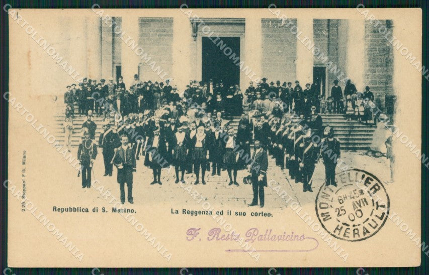 San Marino Reggenza e Corteo PIEGHINA cartolina MQ5618 – fronte