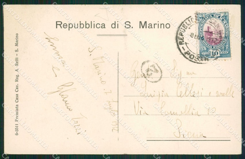 San Marino Inno Nazionale Consolo Spartito cartolina MQ5626 – retro
