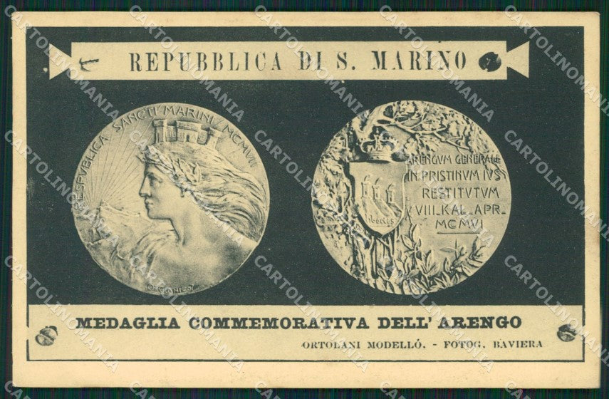 San Marino Medaglia Commemorativa dell'Arengo cartolina MQ5631 – fronte
