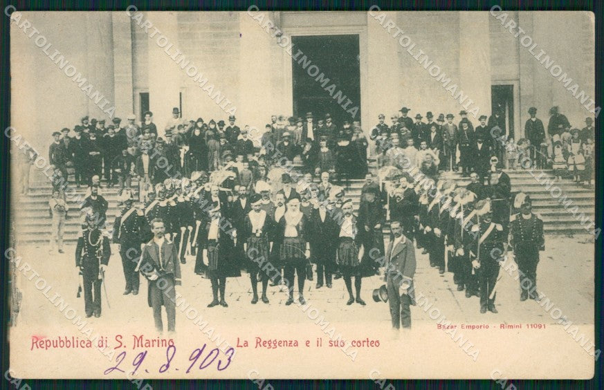 San Marino Reggenza e Corteo cartolina MQ5632 – fronte