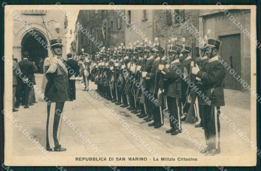 San Marino Milizia Cittadina PIEGHINA cartolina MQ5654 – fronte