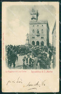 San Marino Reggenza e Corteo ABRASA PIEGHINA cartolina MQ5655 – fronte